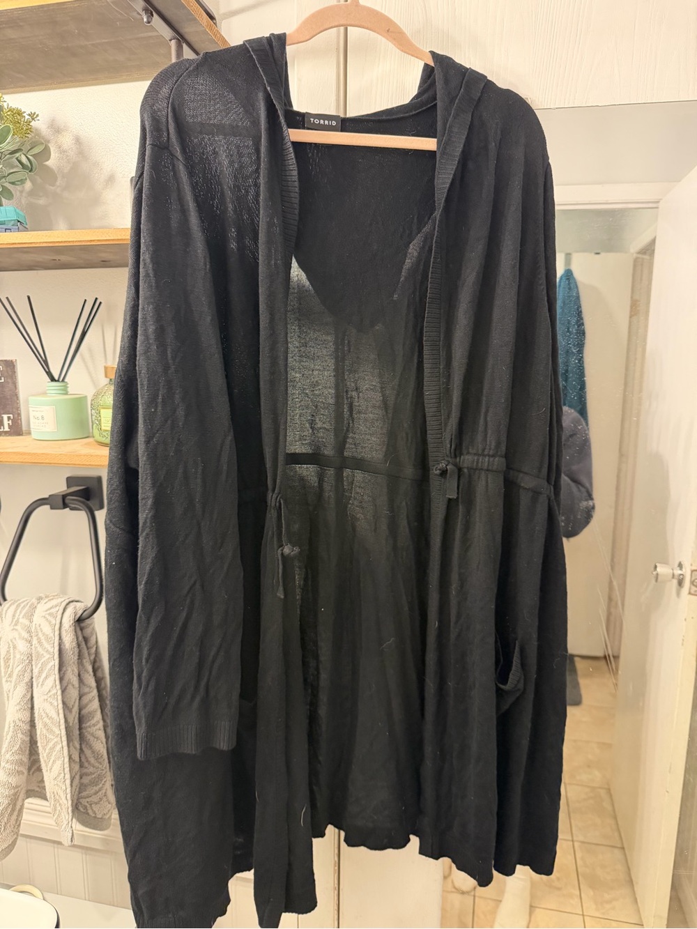 torrid Black Lightweight Hooded Cardigan